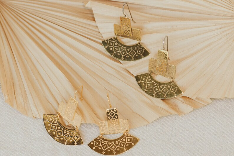 nakila naia brass earrings 