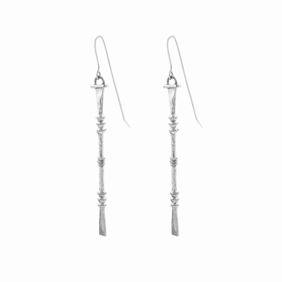Nia Earrings - White Brass 