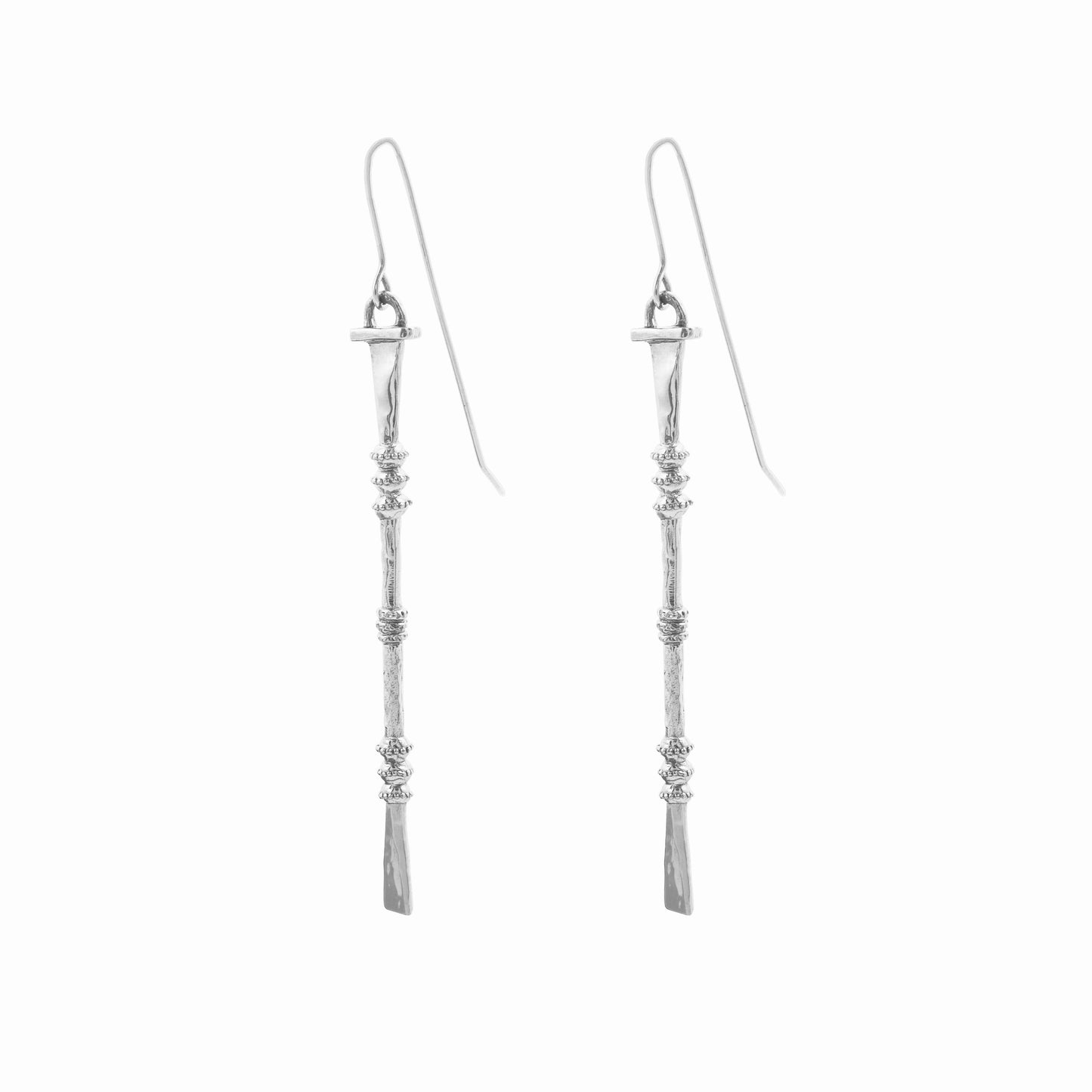 Nia Earrings - White Brass 