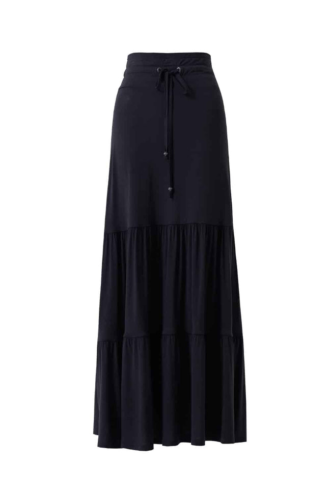 black long skirt with white background