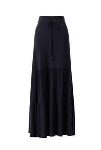 black long skirt with white background