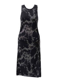 Nova hemp dress with tye dye print by nomads hemp wear