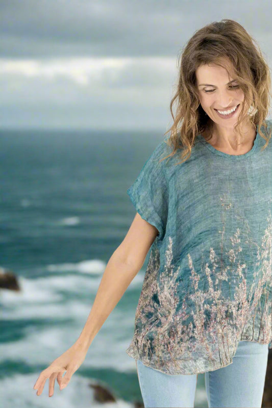 harriet jane linen top one size ocean view