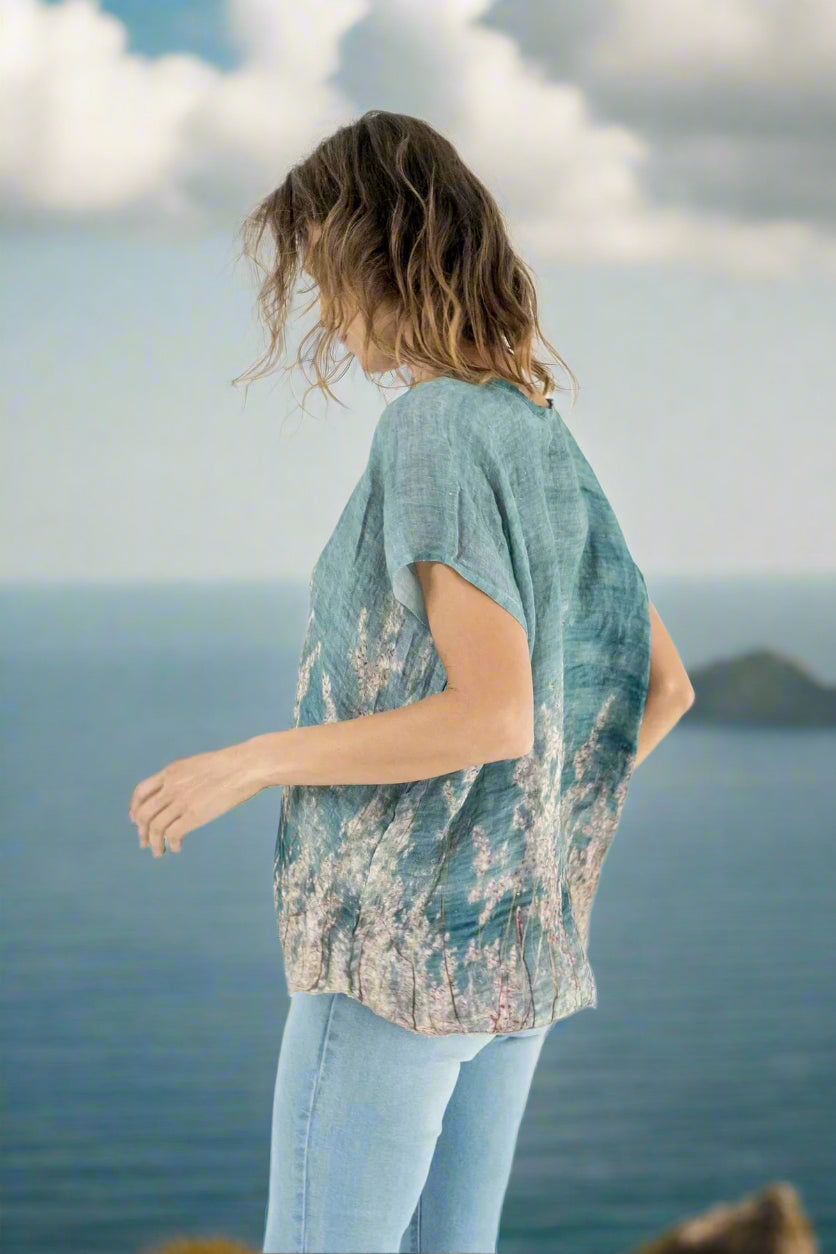 harriet jane linen top one size ocean view