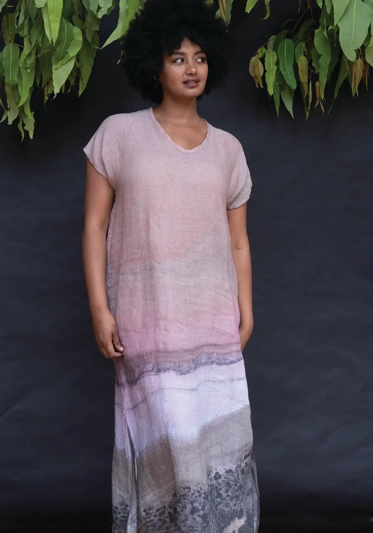 Harriet Jane - Pink Salt Lake Maxi Kaftan