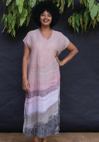 Harriet Jane - Pink Salt Lake Maxi Kaftan