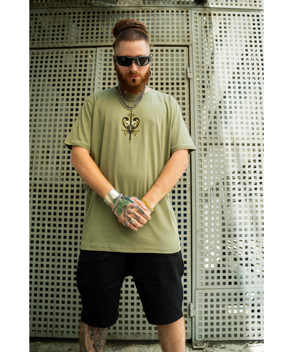 mens oriential and psycadelic tshirt