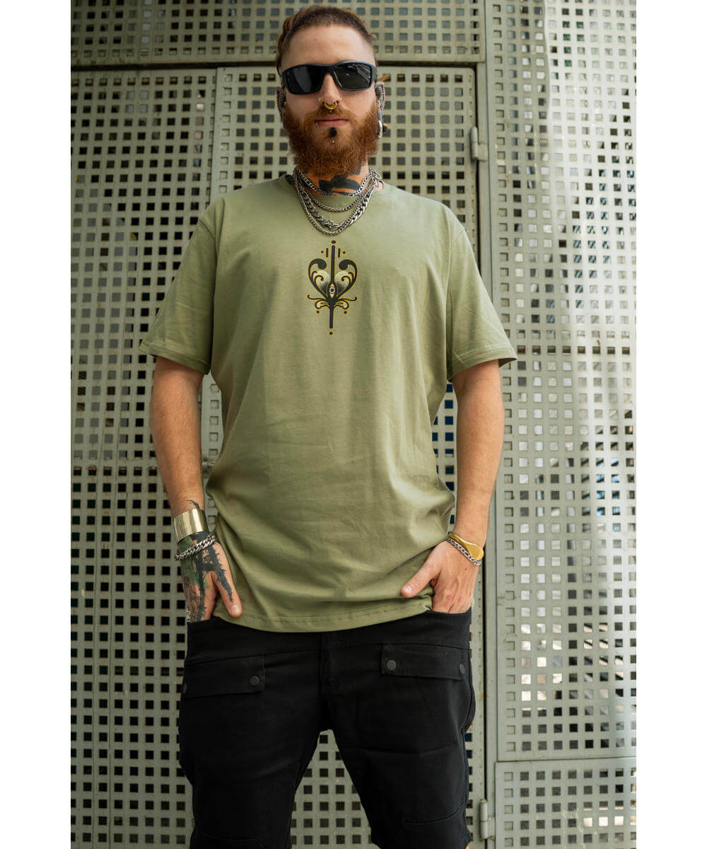 mens oriential and psycadelic tshirt