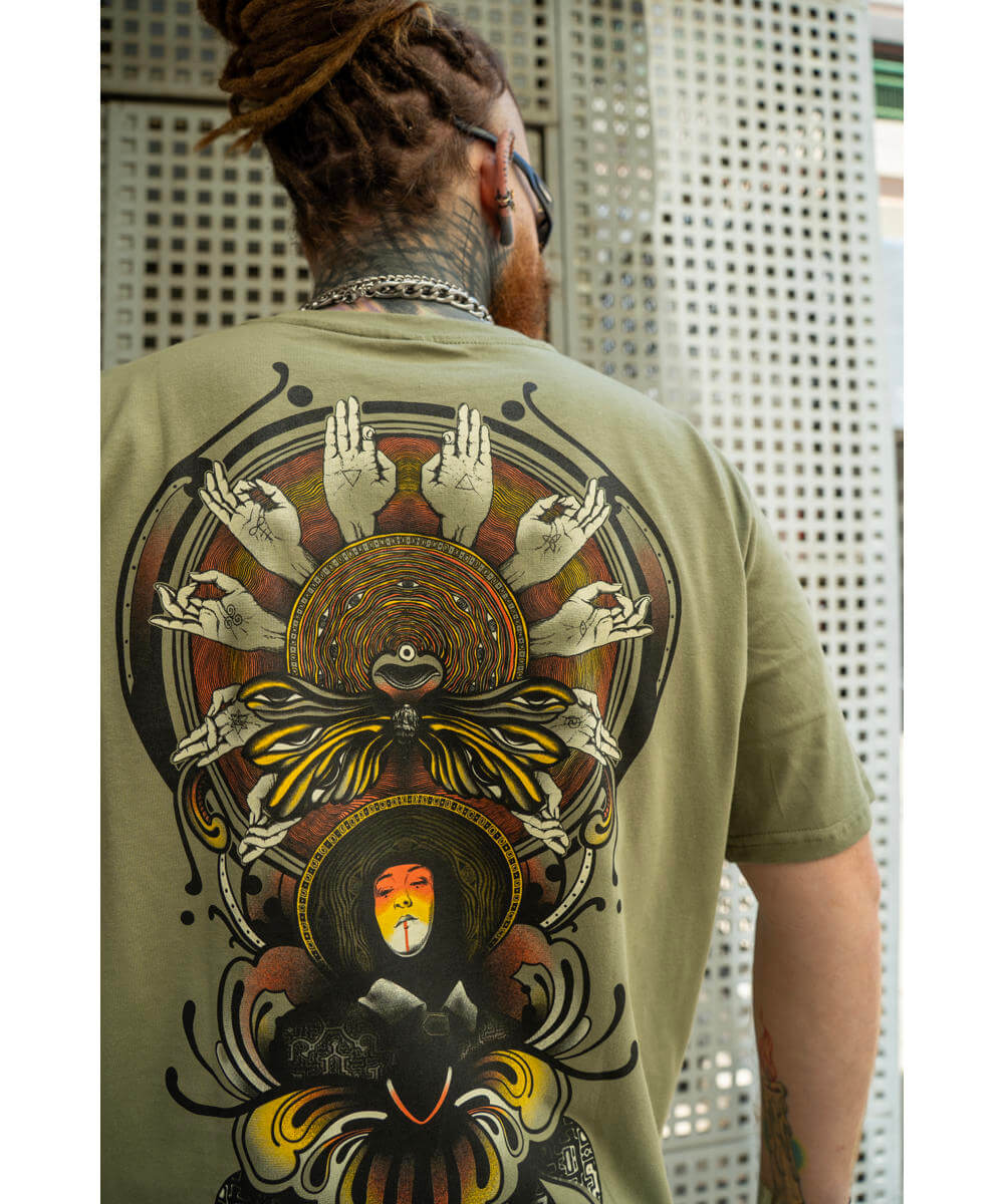 mens oriential and psycadelic tshirt