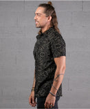 mexi psychedelic print mens button up shirt