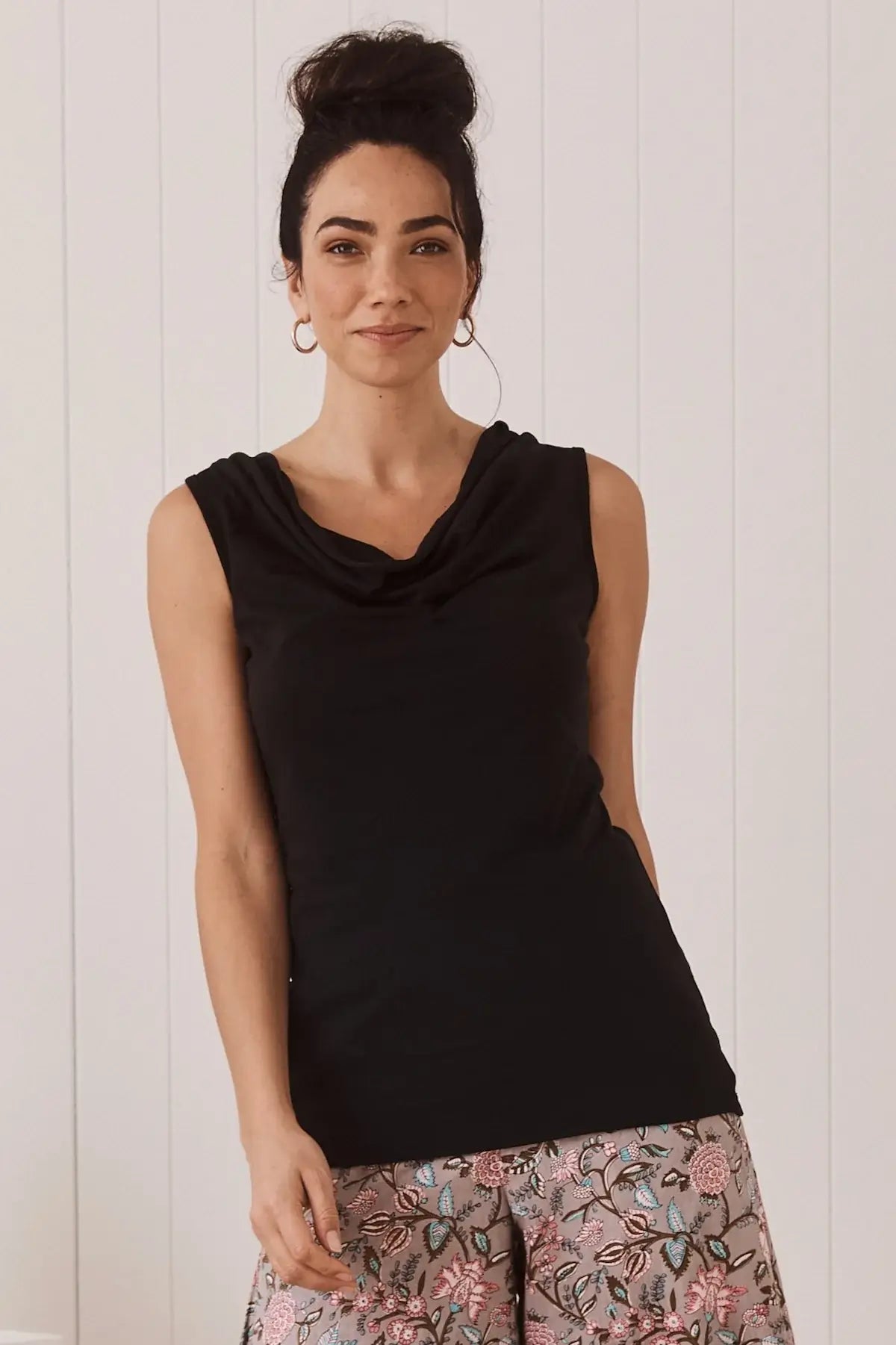 rosa cowl neck cotton top by mahashe