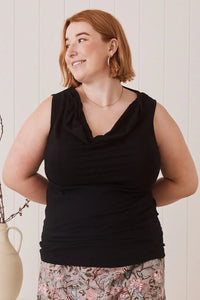 rosa cowl neck cotton top by mahashe