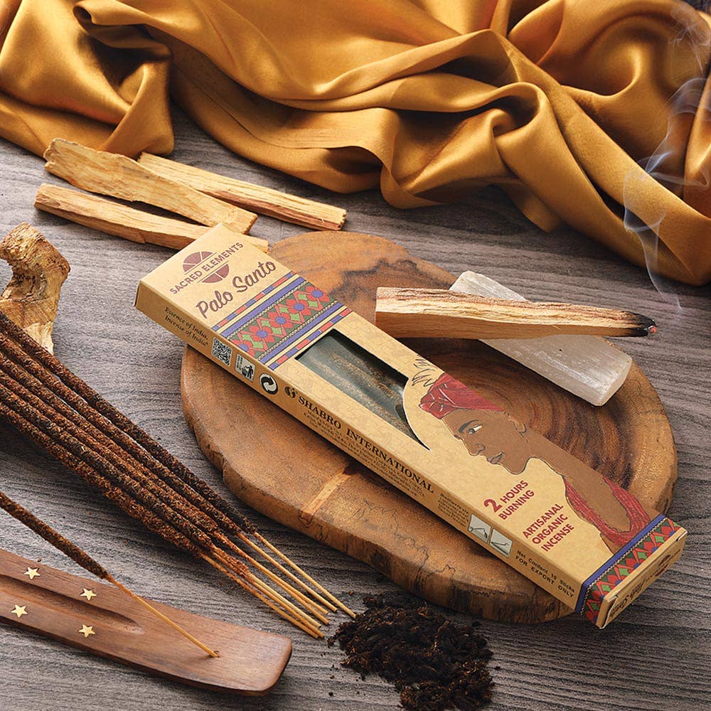 Sacred Elements Palo Santo Incense Stick with artisanal organic incense packaging