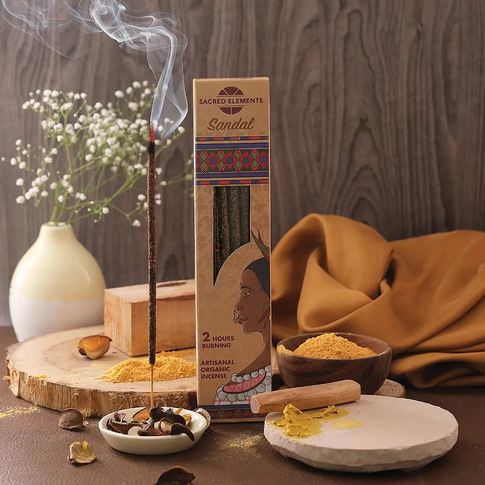 incense burning with a vase 