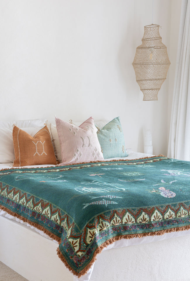 Sea Song Mermaid Art Throw Rug