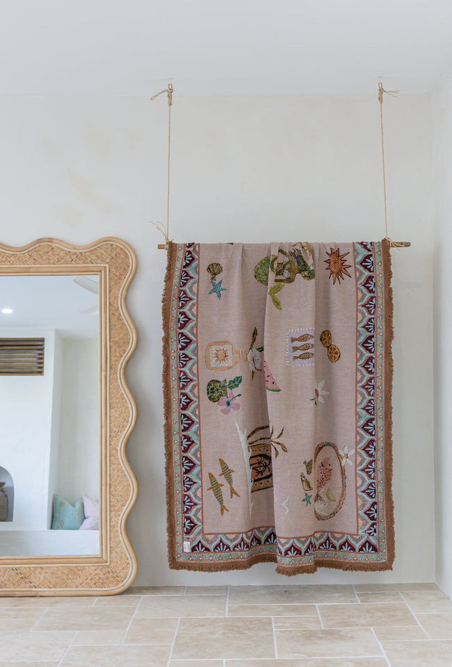 Sea Song Mermaid Art Throw Rug