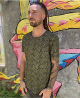 men's psychedelic print cotton maal t-shirt 