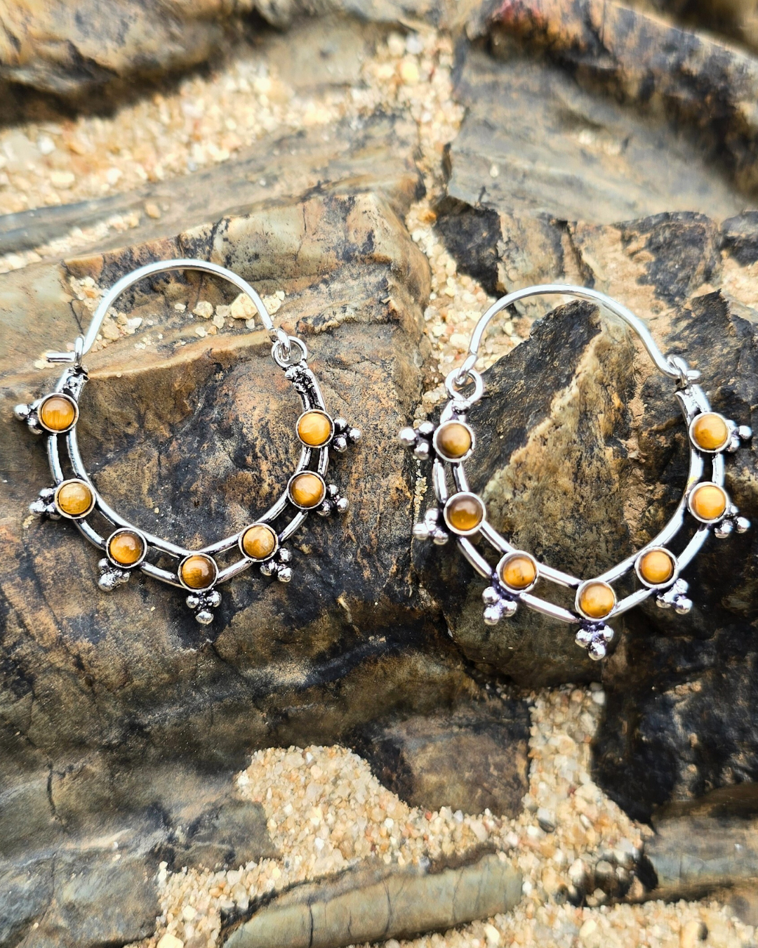 Sumi Silver Gemstone Earrings