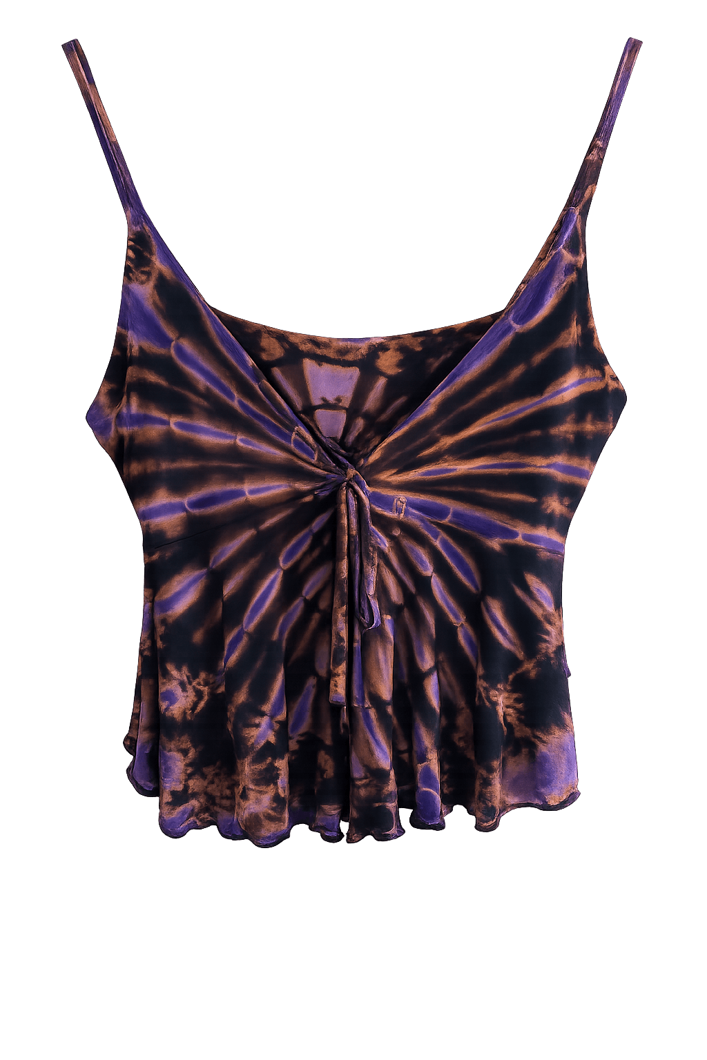 Tie-dye tank top on a black background
