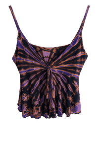 Tie-dye tank top on a black background