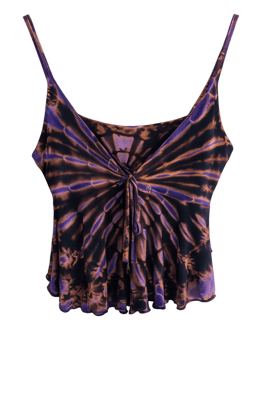 Tie-dye tank top on a black background