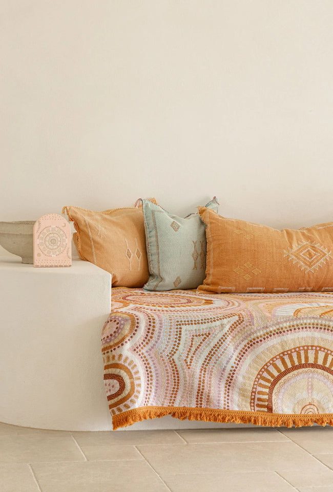 The Sun & The Seven Sisters Indigenous Art Throw Rug