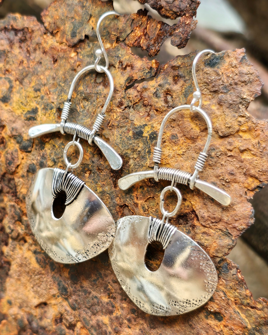 tribal silver earrings tantrika jewellery australia sustainable fashion