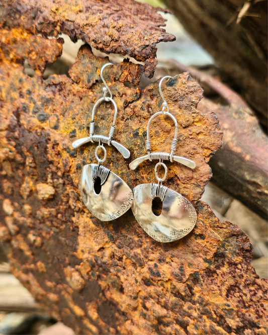 tribal silver earrings tantrika jewellery australia sustainable fashion