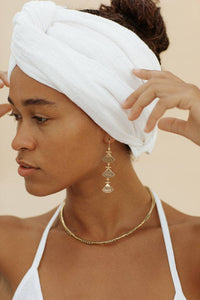 Triya Earrings - Brass