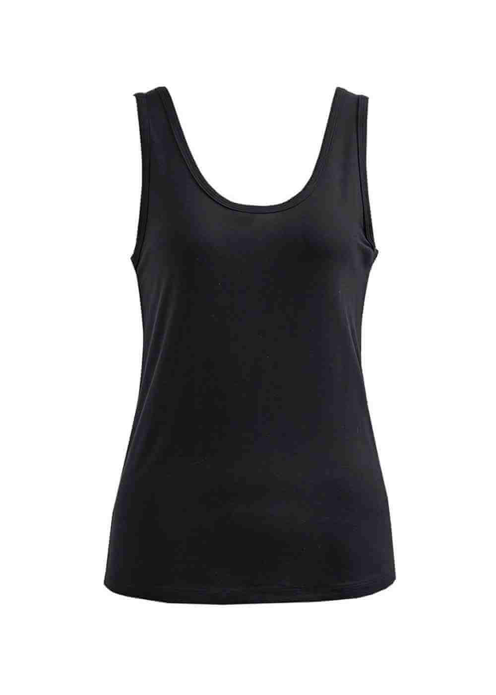 Black tank top on a white background
