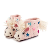 unicorn felt slippers 