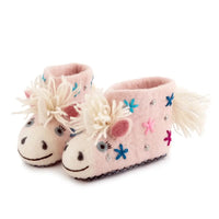 unicorn felt slippers 