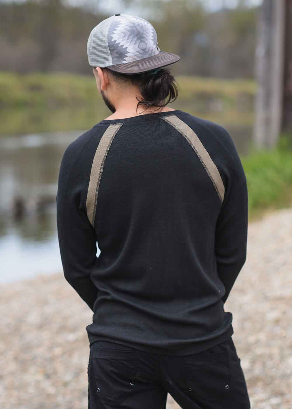 xander cotton/bamboo waffle mens long sleeve