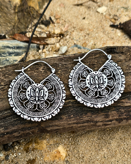 yemaya lotus silver earrings tantrika jewellery sustainable fashion australia