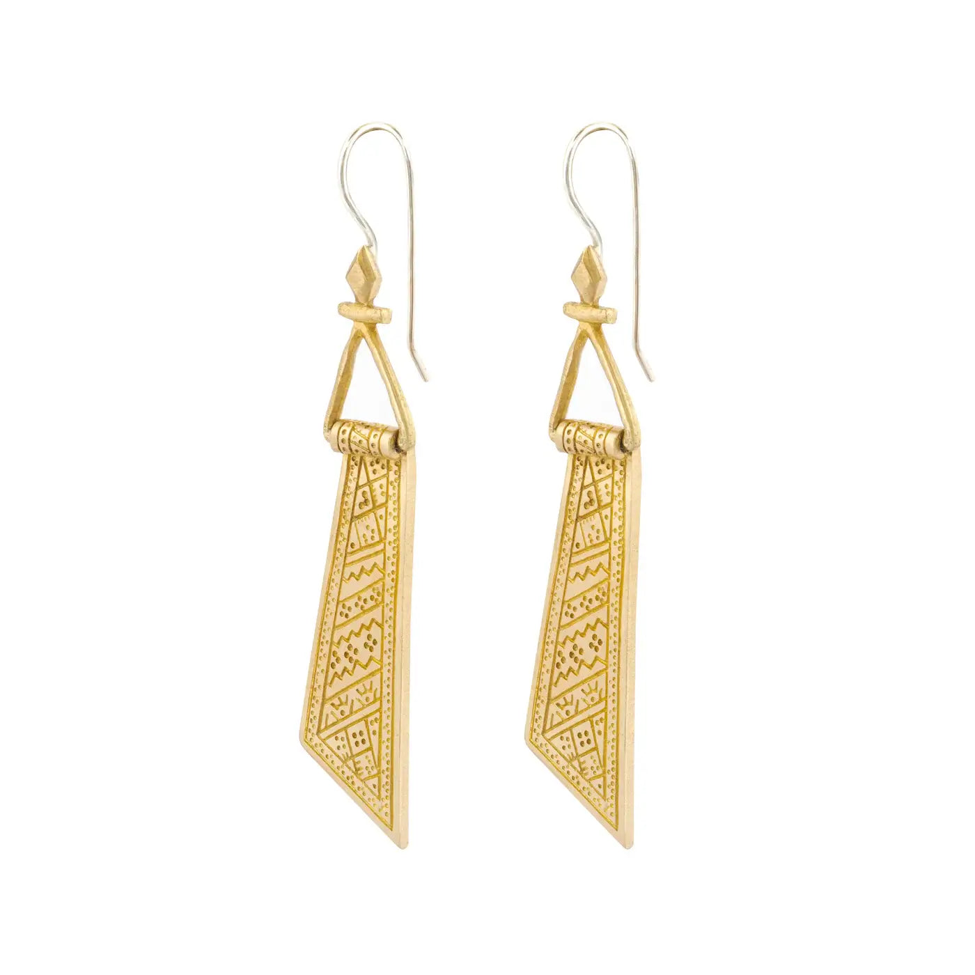 Zahi Earrings White or Brass