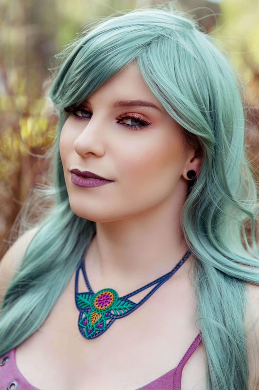 Batucada Indian Blue/Green Necklace - Tantrika Clothing