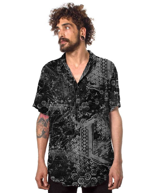 Dea Black Buttoned Shirt Mens Plazmalab Psychedelic Tantrika Australia