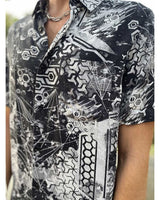 Dea Black Buttoned Shirt Mens Plazmalab Psychedelic Tantrika Australia
