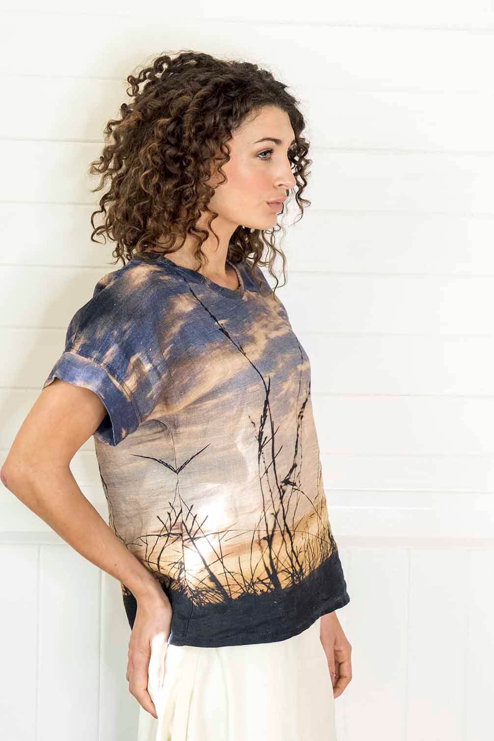 Harriet Jane linen tee north head 