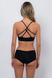 Nomads Hemp Bamboo Minx Bra in Black  on Model Sustainable Organic Natural Underwear Tantrika Australia