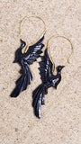 phoenix rising horn earrings