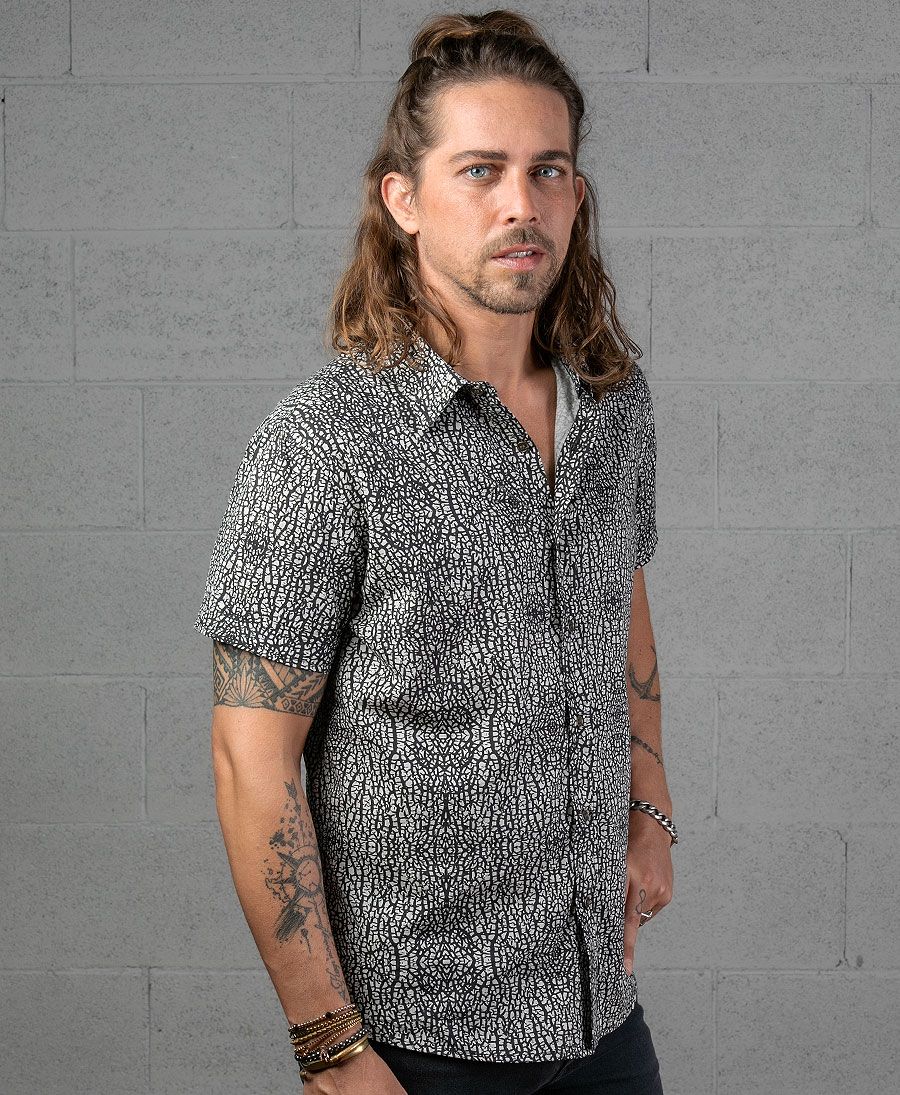 sol melon button up 