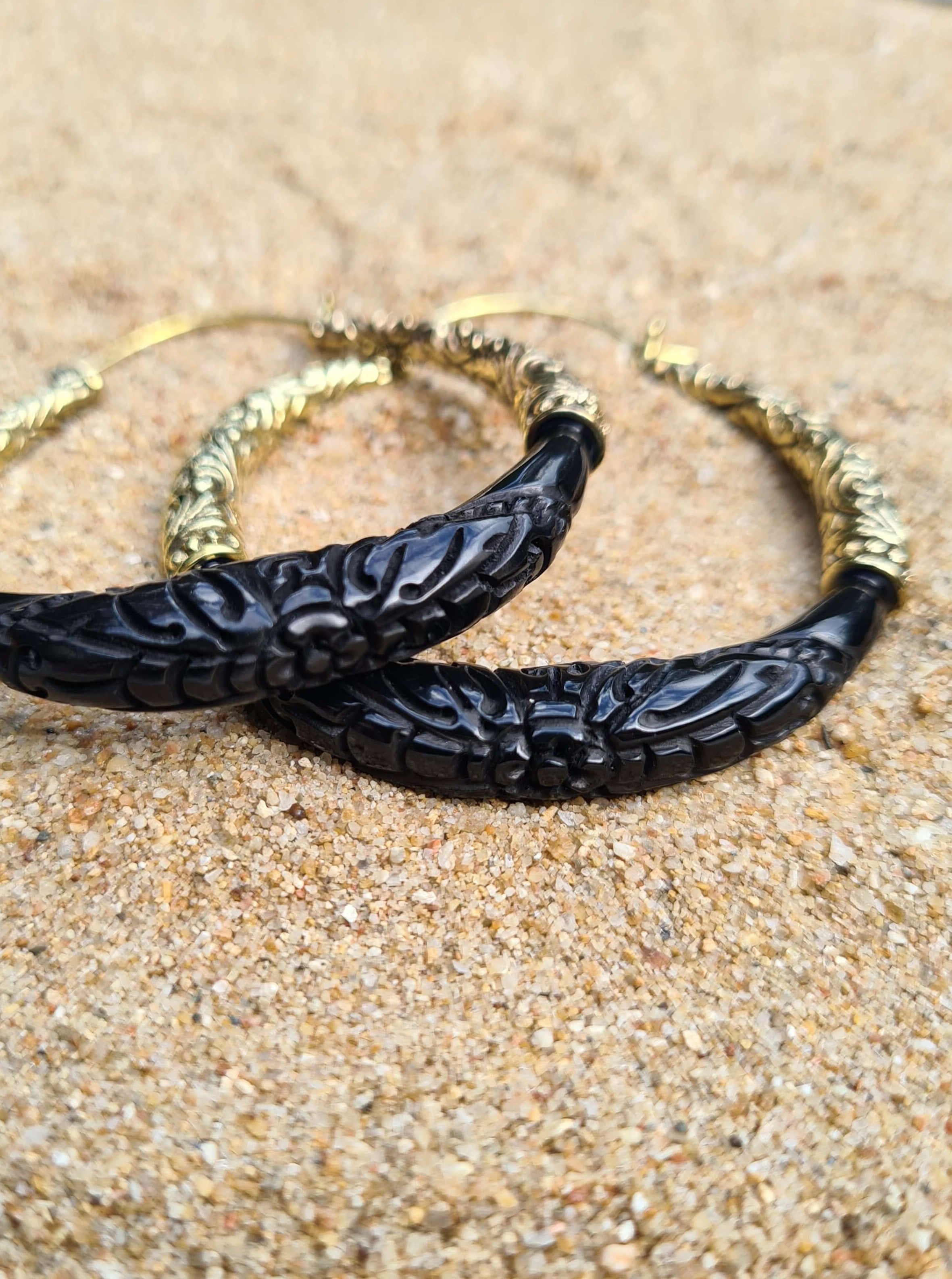 bonita horn earrings