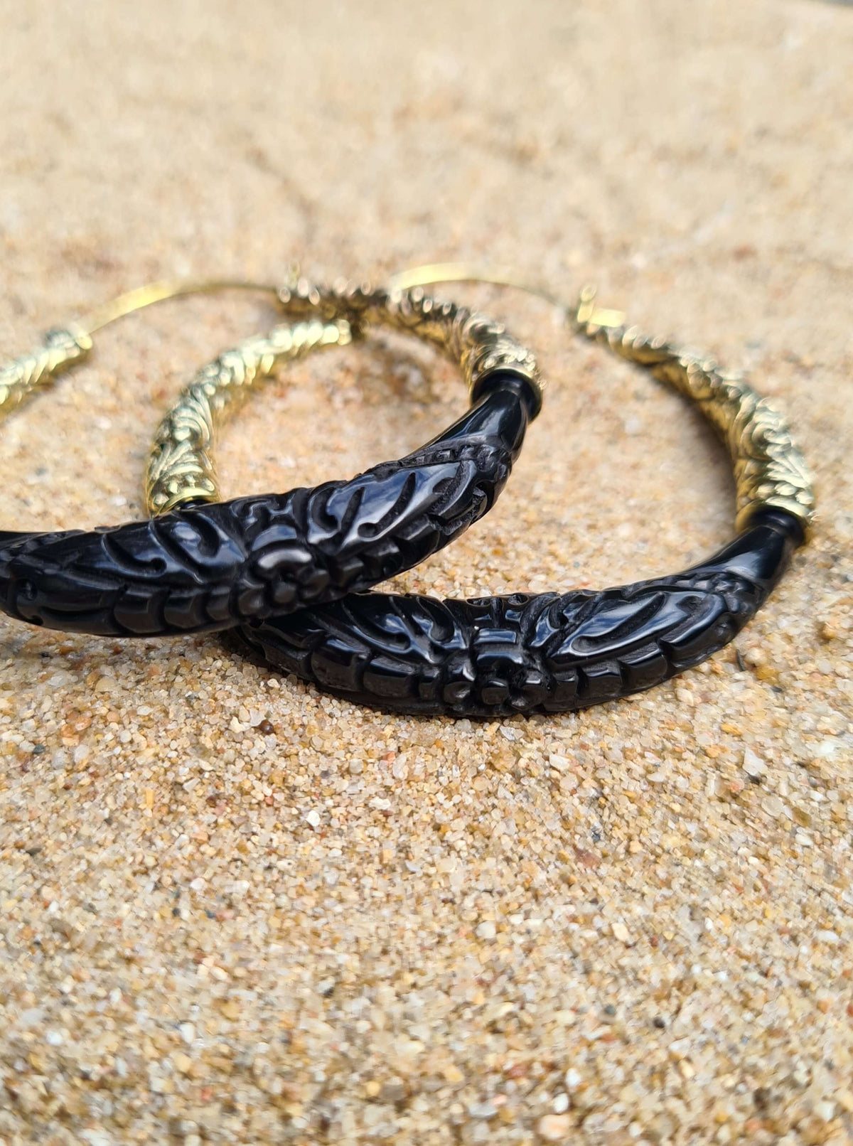 bonita horn earrings