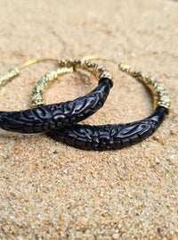 bonita horn earrings