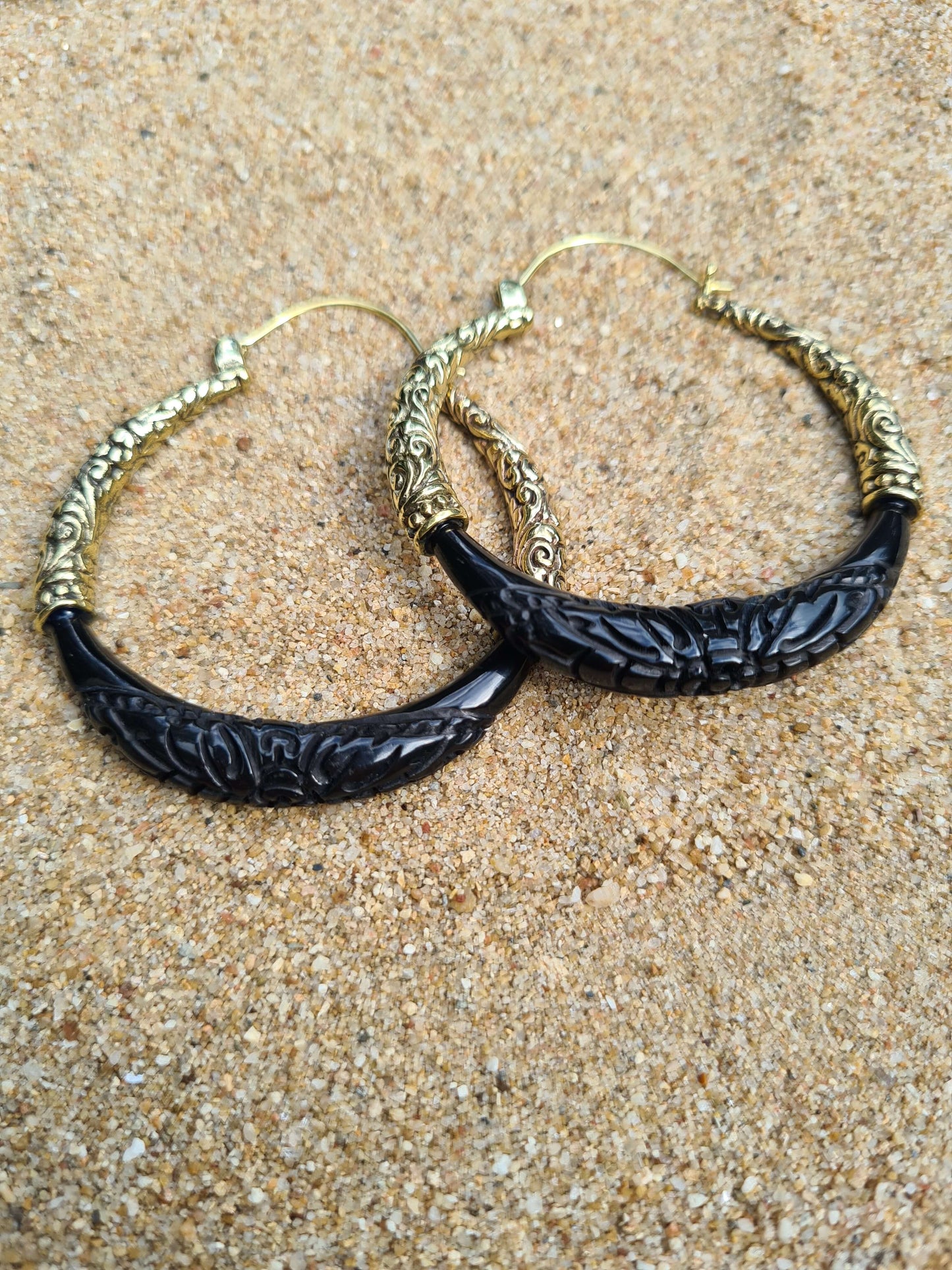 bonita horn earrings