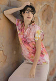 Harriet Jane Hemp Top Australian Made Dahila Roses Tantrika