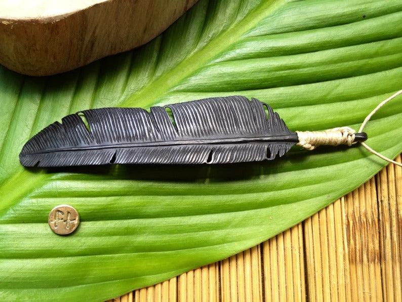 Buffalo Horn Feather Tribe Necklace Tantrika Australia