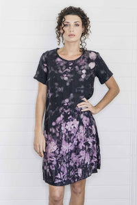 Harriet Jane Flower Fields Tasmania Crimped Linen Luxury Dress Australian Made Byron Bay Tantrika Kuranda