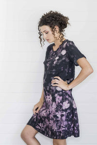 Harriet Jane Flower Fields Tasmania Crimped Linen Luxury Dress Australian Made Byron Bay Tantrika Kuranda